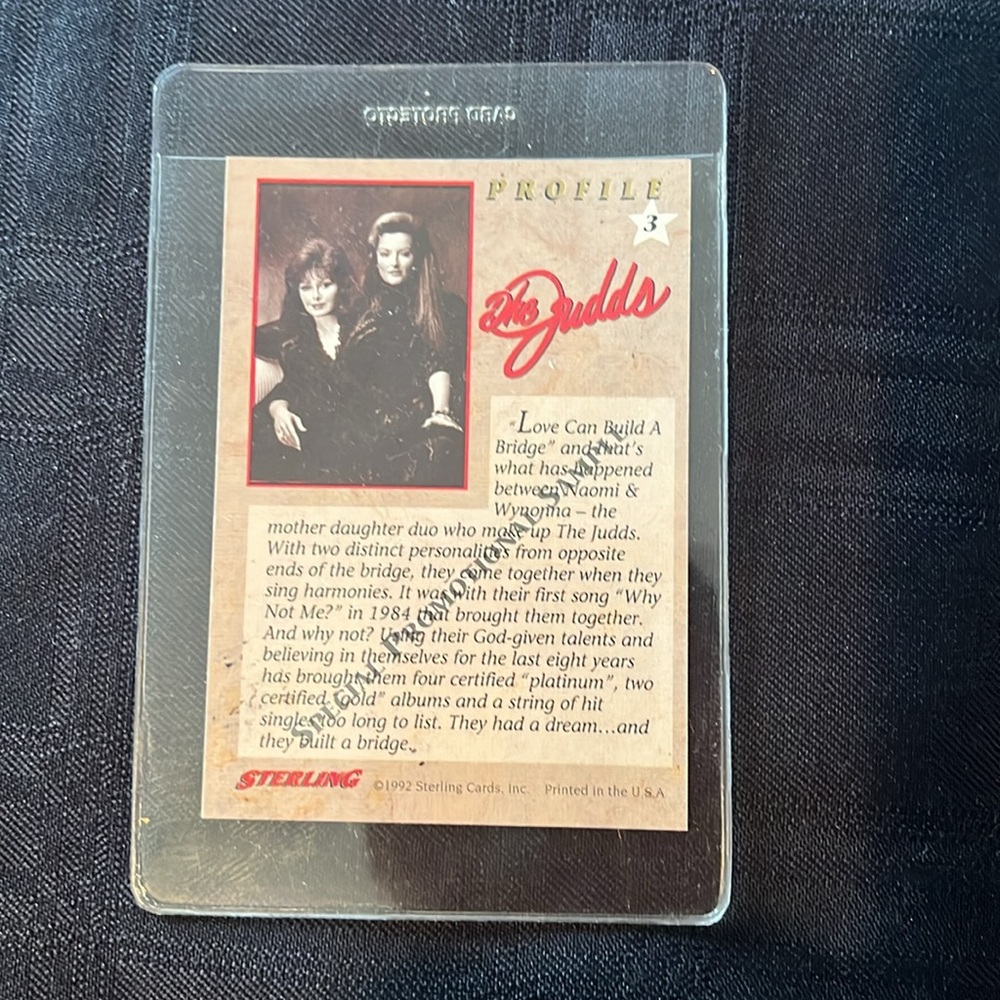 *3 for $10* The JUDDS Trading Card - Picture 2 of 2